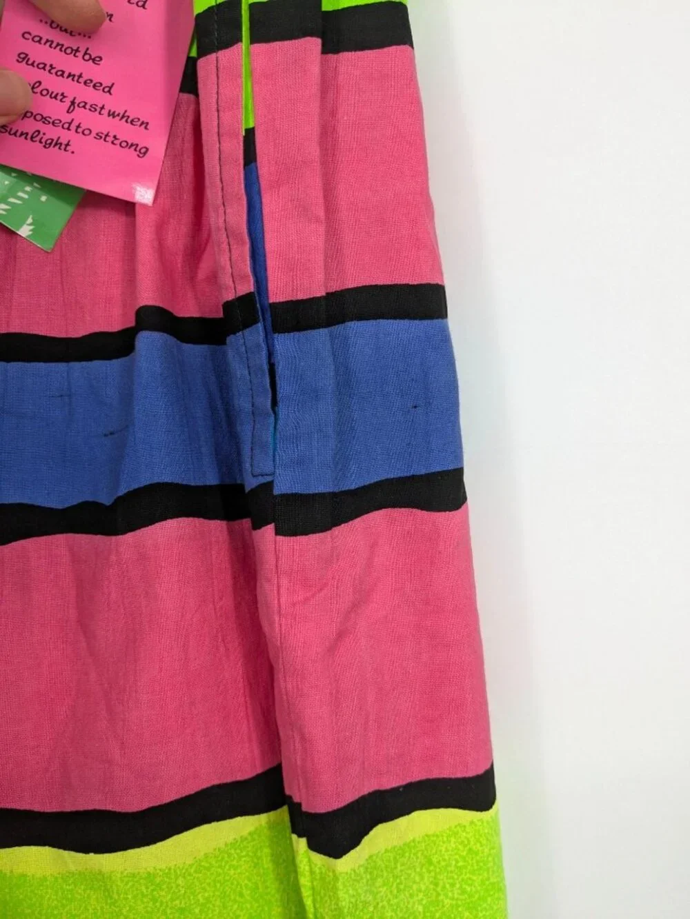 Vtg‎ Pacific Scene Neon Striped Swim Trunks Tropical Y2K Palm Beach Retro XLarge